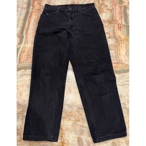 Levi's 550 Womens Denim Tapered Jeans Black Dark Wash Relaxed Fit Size 30X34